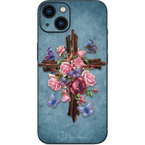 Flower Cross by Brigid Ashwood iPhone Skins